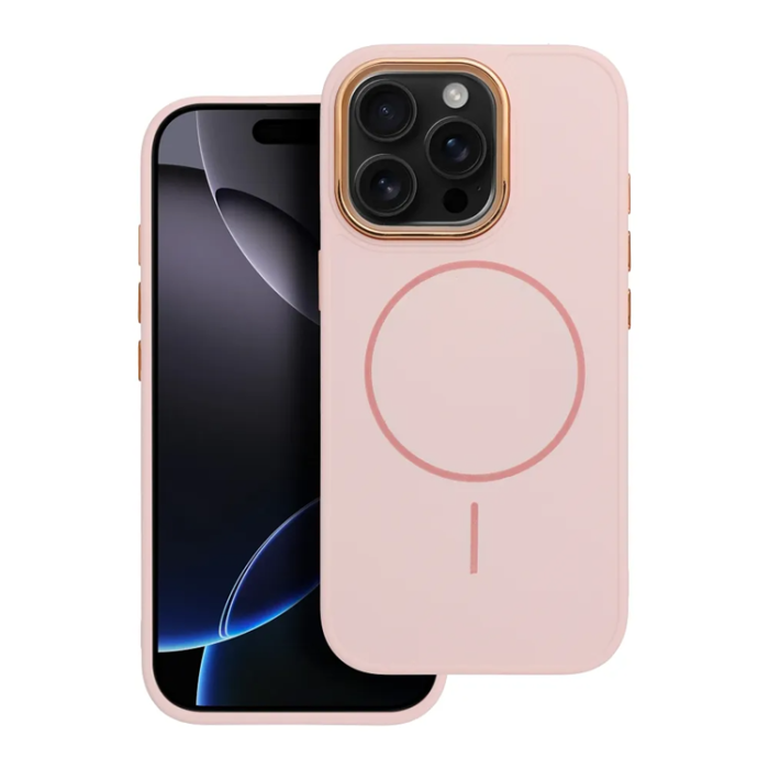 A-One Brand - iPhone 16e Mobilskal Magsafe Frame - Puderrosa
