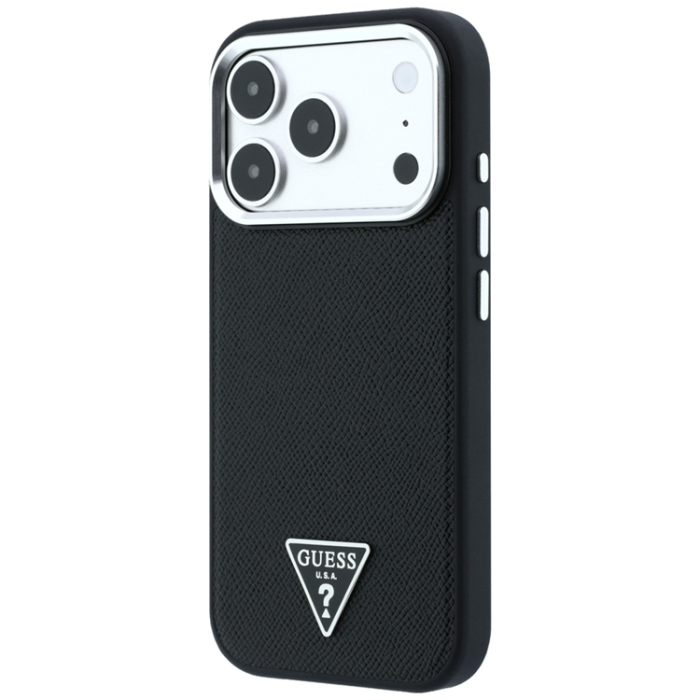 Guess - Guess Mobilskal För iPhone 18 Pro/17 Pro Magsafe Grained Triangle Logo