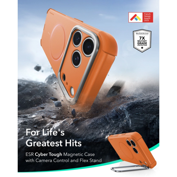 ESR - ESR Mobilskal För iPhone 17 Pro/18 Pro Magsafe Cyber Tough Kickstand