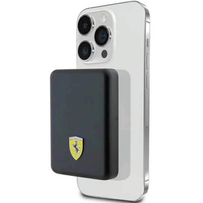 Ferrari - Ferrari Powerbank Magsafe 5000mAh 15W Metal Logo - Svart