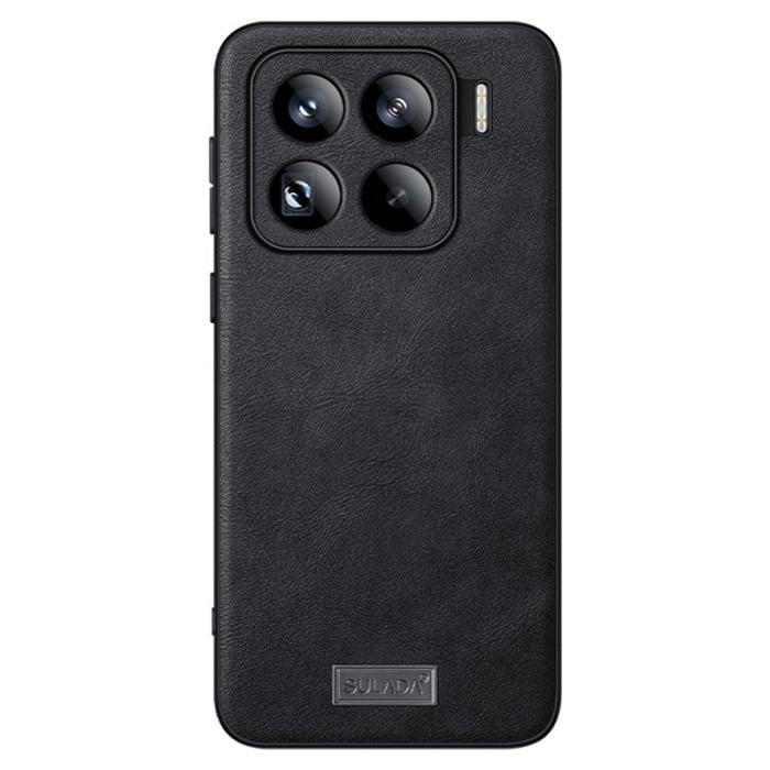SULADA - SULADA Mobilskal till Xiaomi 15 Pro PU Läder + TPU + PC Bak - Svart