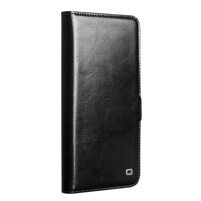 QIALINO - Qialino Mobilfodral för Samsung Galaxy S26 Plus Äkta läder med kortfack - Svart