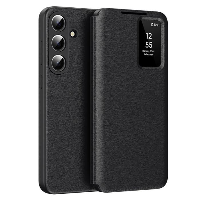 OEM - Mobilfodral för Samsung Galaxy S26 Plus Konstläder med kortfack - Svart