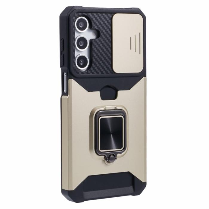 OEM - Mobilskal för Samsung Galaxy S26 Kickstand PC + TPU - Guld
