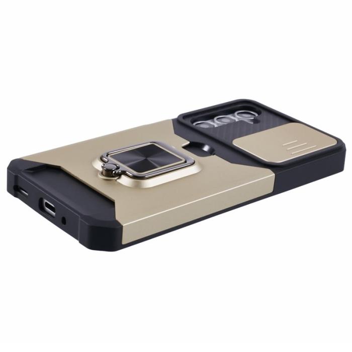 OEM - Mobilskal för Samsung Galaxy S26 Kickstand PC + TPU - Guld