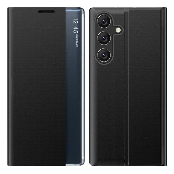 OEM - Mobilfodral för Samsung Galaxy S26 Med fönster och ställ - Svart
