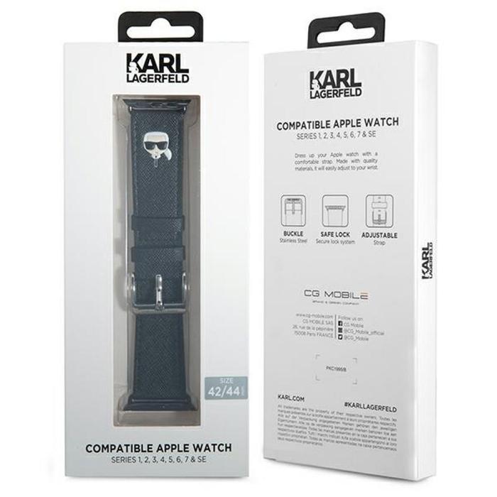 KARL LAGERFELD - KARL LAGERFELD klockarmband för Apple Watch 42/44mm svart