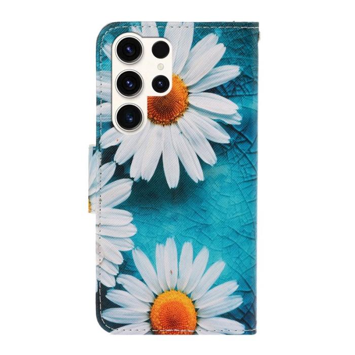 OEM - Mobilfodral för Samsung Galaxy S26 Ultra Konstläder - Krysantemum