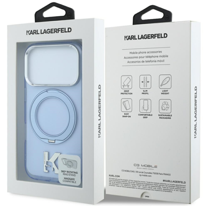 KARL LAGERFELD - Karl Lagerfeld Mobilskal till iPhone 18 Pro Max/17 Pro Max Magsafe IML Ringställ