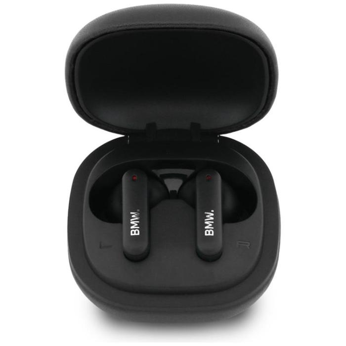 BMW - BMW TWS In-Ear Hörlurar Bluetooth ENC Leather Metal Logo - Svart