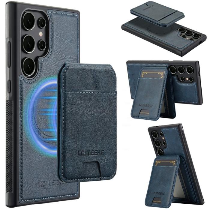 LC.imeeke - LC.IMEEKE Mobilskal för Samsung Galaxy S26 Ultra Magnetiskt Konstläder - Blå
