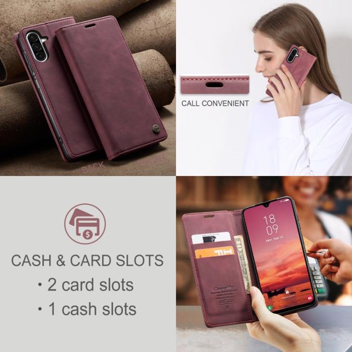 Caseme - CASEME 013 Plånboksfodral för Samsung Galaxy A17 5G/4G - Röd