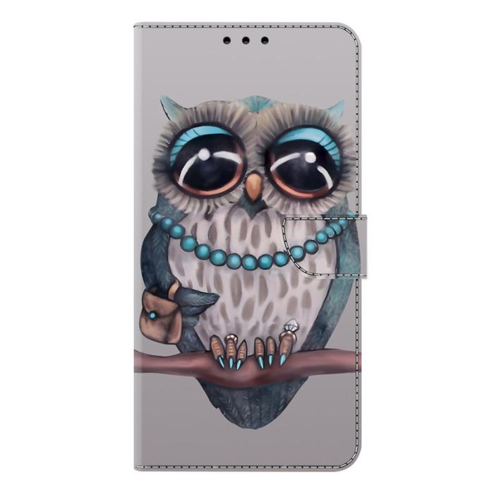 OEM - Samsung Galaxy S26 Plånboksfodral Fällbart Ställ Konstläder Mönster - Uggla