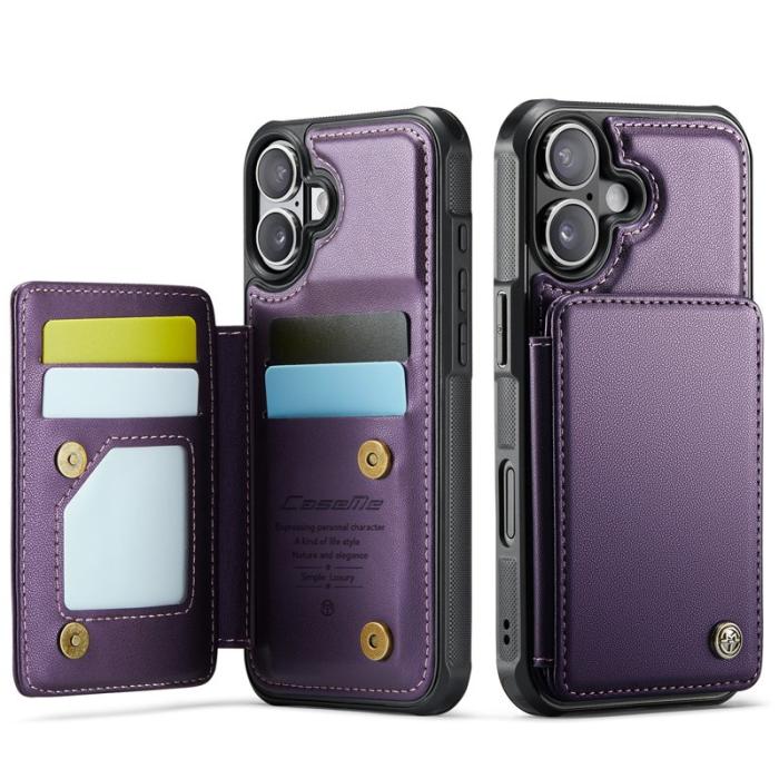 Caseme - CASEME C22 iPhone 17 Fodral med RFID-Skydd 5 Kort Lila