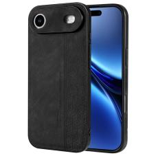 AZNS - AZNS iPhone Air Fodral Skyddande KonstL&auml;der - Svart