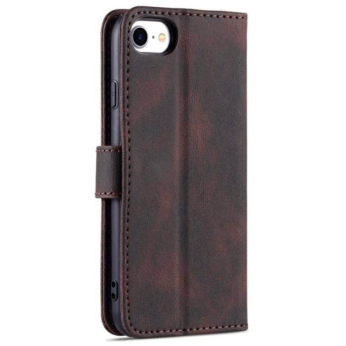 AZNS - AZNS iPhone SE (2022)/SE (2020)/8/7 Plånboksfodral Konstläder - Brun