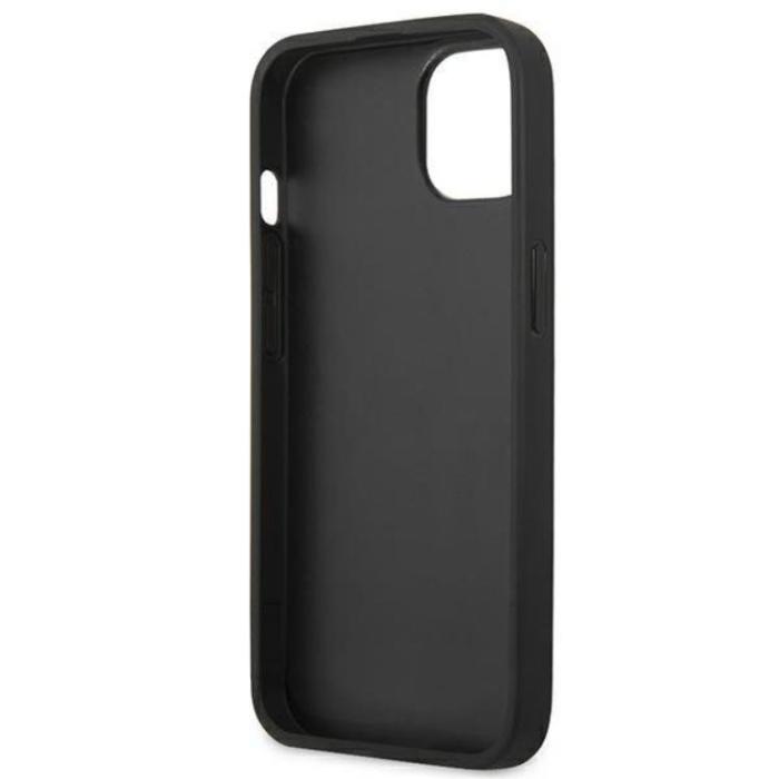 BMW - BMW iPhone 14 Plus Skal Läder Stamp - Svart