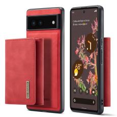 DG.MING - DG.MING Konstl&auml;der Pl&aring;nboksfodral f&ouml;r Google Pixel 7 5G R&ouml;d