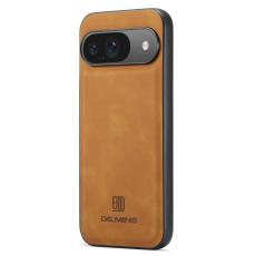 DG.MING - DG.MING Mobilskal till Google Pixel 9 Pro PU L&auml;der Hybrid - Brun