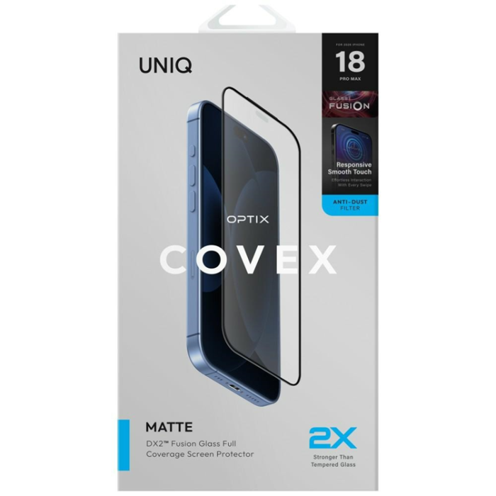 UNIQ - Uniq Härdat Glas Skärmskydd för iPhone 18 Pro Max Optix Covex