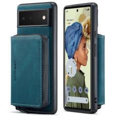 JEEHOOD - JEEHOOD Google Pixel 7 5G Konstl&auml;der Pl&aring;nboksfodral med St&auml;llning Bl&aring;