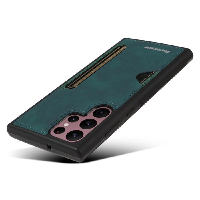 FORWENW - FORWENW F5 Series Samsung Galaxy S24 Ultra Fodral KonstLäder - Grön