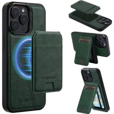 LC.imeeke - LC.IMEEKE L3 iPhone 14 Pro Max Fodral KonstL&auml;der - Gr&ouml;n
