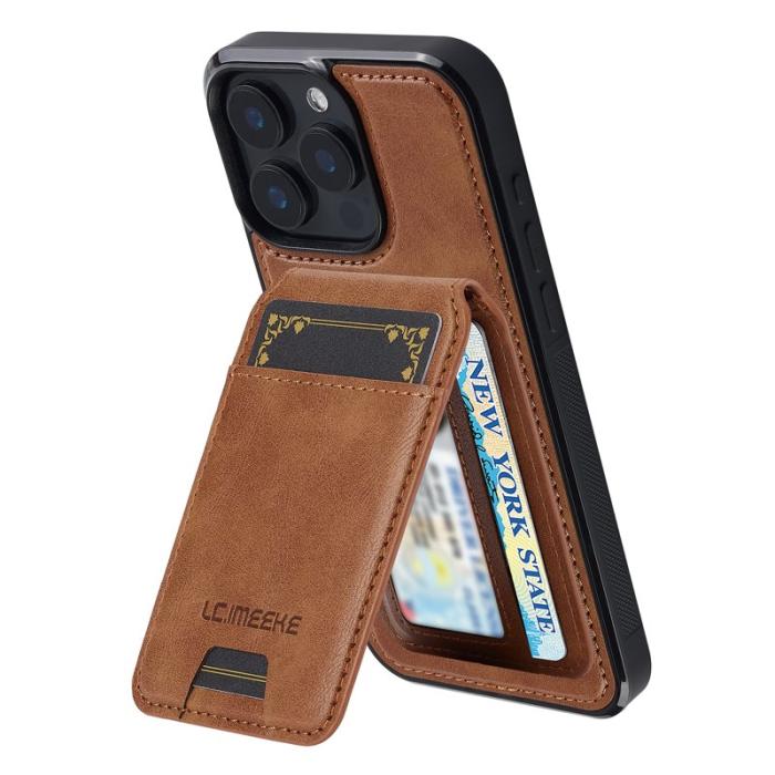 LC.imeeke - LC.IMEEKE L3 iPhone 14 Pro Max Fodral KonstLäder - Brun