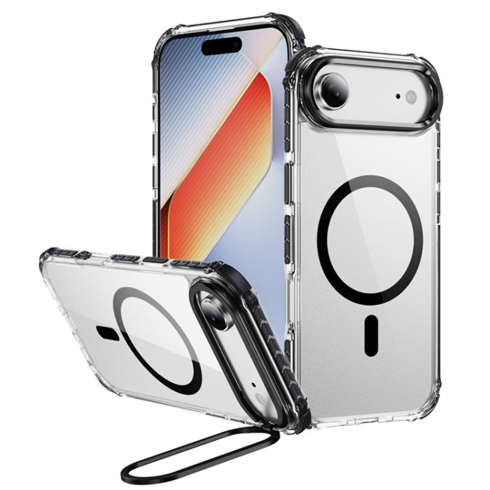 A-One Brand - iPhone 17 Air Mobilskal MagSafe Kickstand - Svart