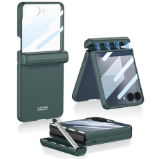 GKK - GKK Galaxy Z Flip 7 Mobilskal med Penna och Skärmskydd - Grön