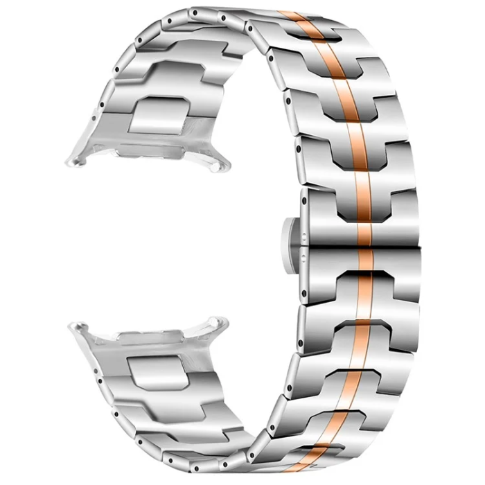 Ringke - Galaxy Watch Ultra (47mm) Armband Stainless Steel - Silver/RoseGuld