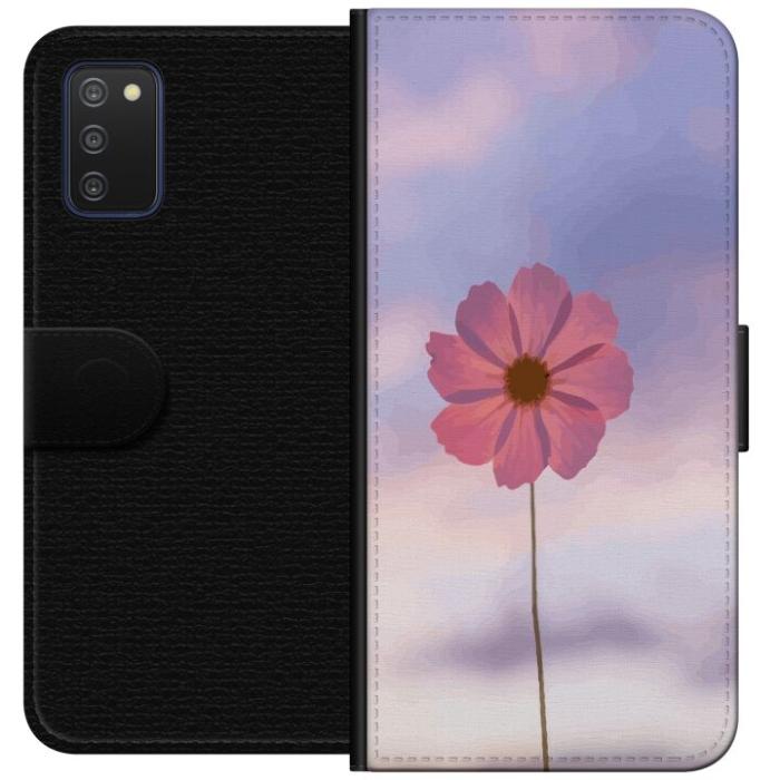 iSecrets - Plånboksfodral till Samsung Galaxy A03s med Rosa blomma