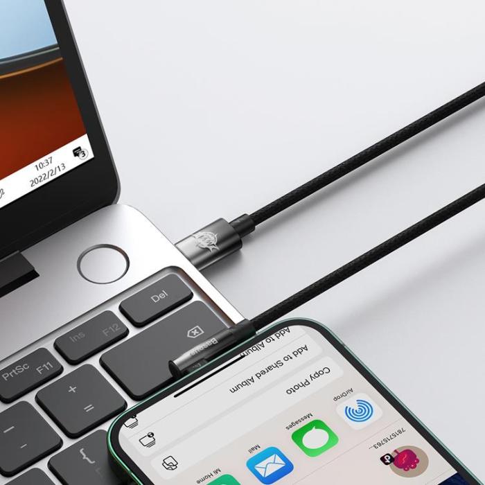BASEUS - Baseus USB-C till Lightning kabel 20W 1m MVP 2 Vinklad