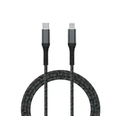 QUALO - QUALO USB-C till Lightning Kabel 2.4A 1m &Aring;tervinning - Svart