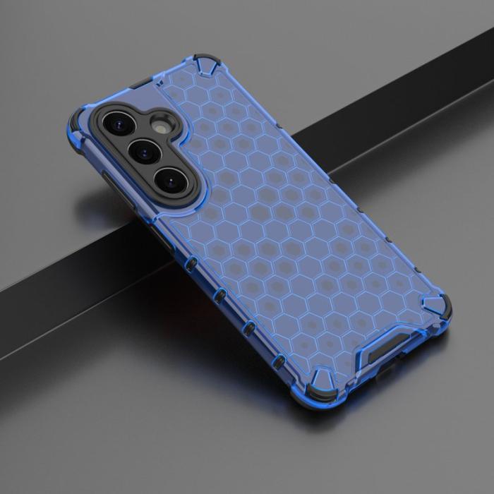OEM - Samsung Galaxy S26/S26 Pro Skal Plast Honeycomb Form - Blå