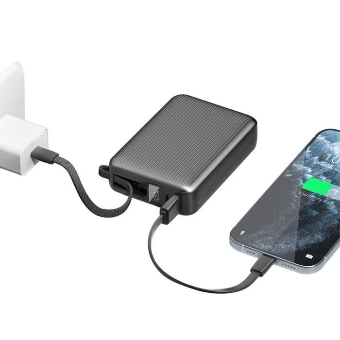 ENERGEA - Energea PowerBank 20000mAh 45W USB-C Kabel - Grå