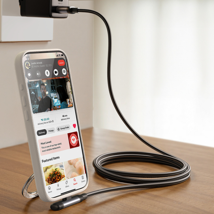 Joyroom - Joyroom USB-A - Lightning 3A Kabel 1.2m Series 90° - Svart