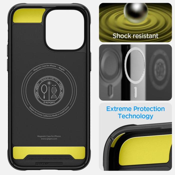 UTGATT - Spigen iPhone 14 Pro Max Skal Mag Magsafe Rugged Armor - Matte Svart