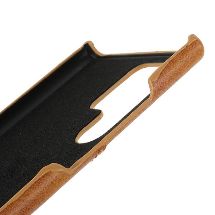 OEM - Kortplats Läder Skal Galaxy S22 - Brun