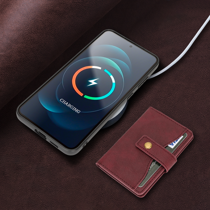 A-One Brand - Galaxy S25 Mobilskal MagSafe Detachable Korthållare Kickstand