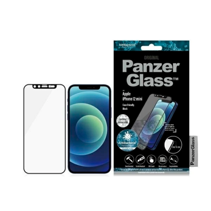 PanzerGlass - PanzerGlass iPhone 12 Mini Härdat Glas Skärmskydd Microfracture