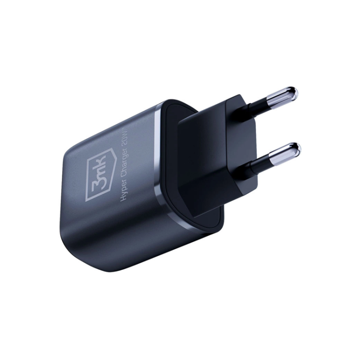 3MK - 3MK Väggladdare 20W USB-C USB-A Hyper - Svart