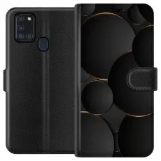 Gustaf - Pl&aring;nboksfodral till Samsung Galaxy A21s med Lyxig Cirklar
