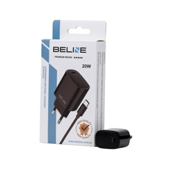 Beline - Beline Väggladdare Med USB-C Till USB-C Kabel - Svart
