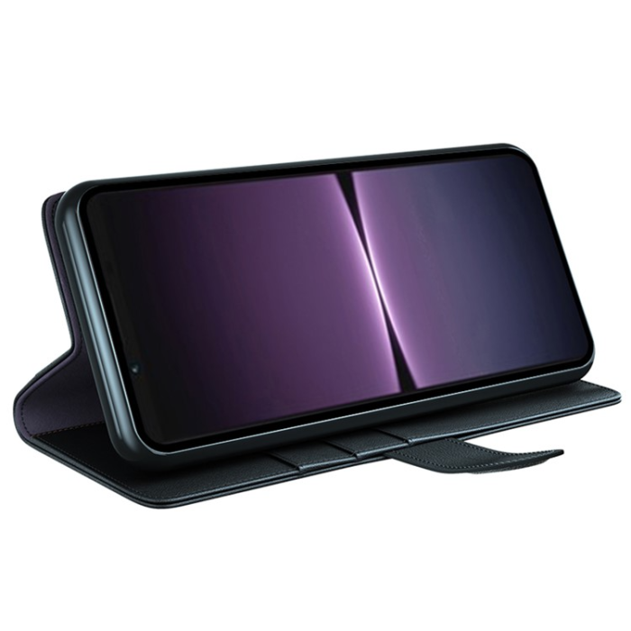 OEM - Sony Xperia 1 V Plånboksfodral Äkta Läder Flip - Svart