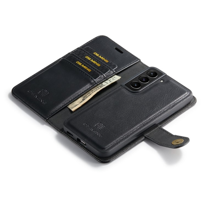 DG.MING - DG.MING Galaxy S23 Plus Plånboksfodral 2in1 Äkta Läder - Svart