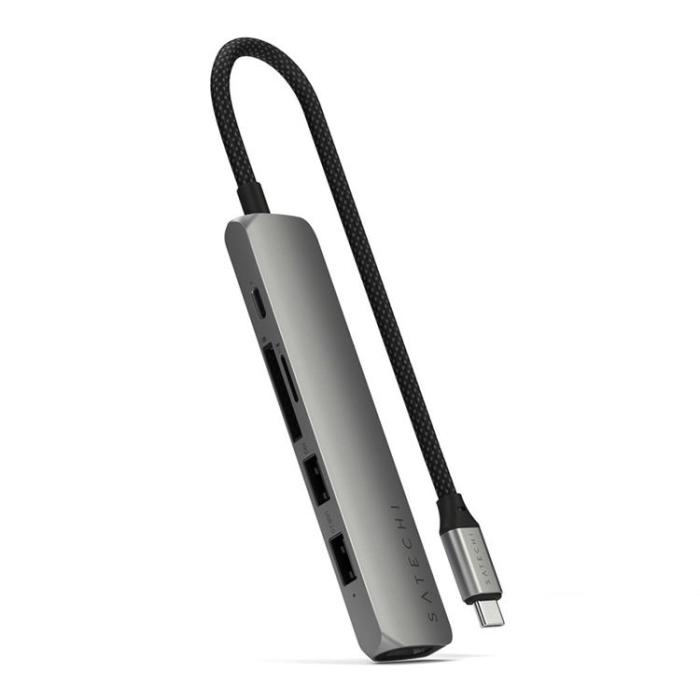 Satechi - Satechi 6-i-1 HUBB USB-C Slim Multiport Adapter - Rymdgrå