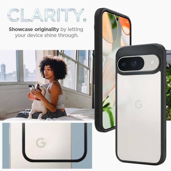 UTGATT - Spigen Google Pixel 9/9 Pro Mobilskal Ultra Hybrid - Matt Svart