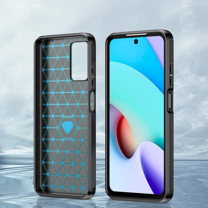 OEM - Xiaomi Redmi 10 4G (2021/2022) Skal Carbon Flexible - Svart