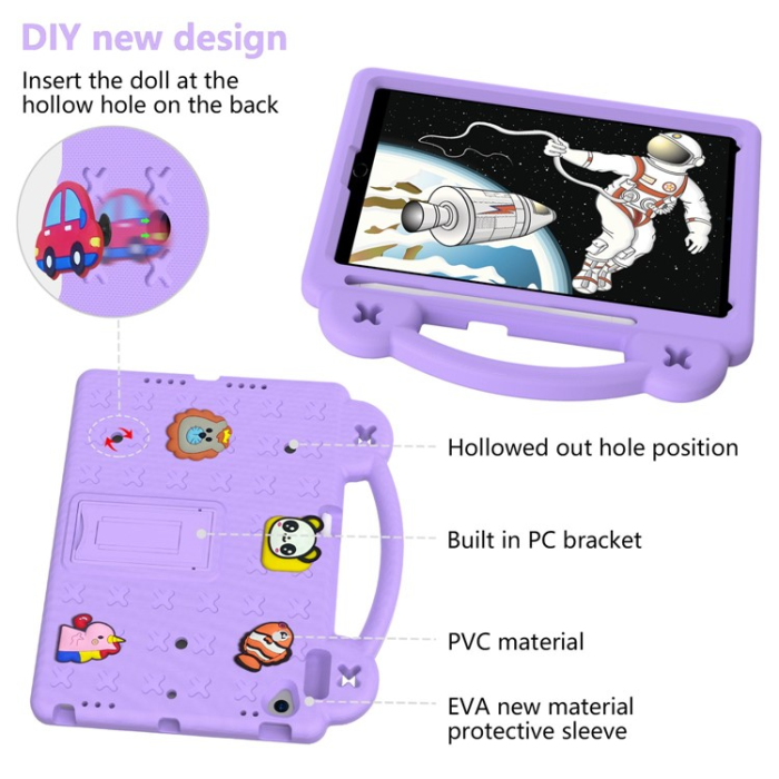 A-One Brand - iPad 10.2 (2021/2019/2020) Skal EVA Kickstand Shockproof - Lila